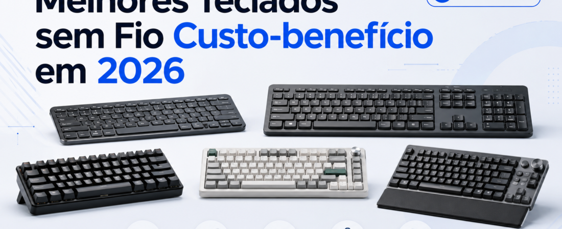 Melhores teclados sem fio custo-benefício em 2026: 5 opções que valem a pena