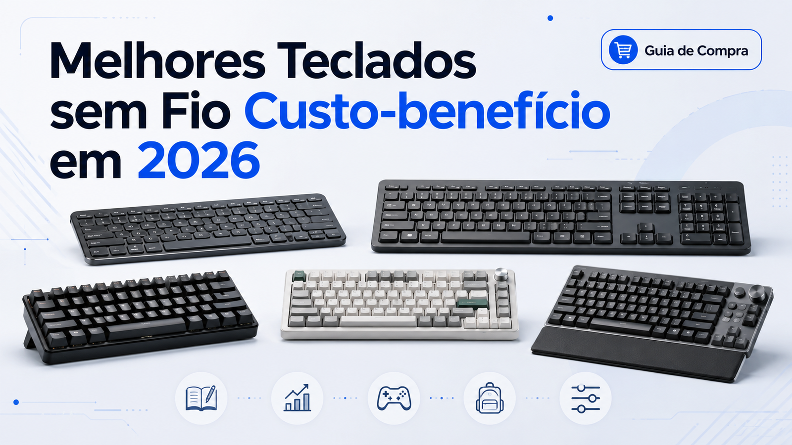 Melhores teclados sem fio custo-benefício em 2026: 5 opções que valem a pena