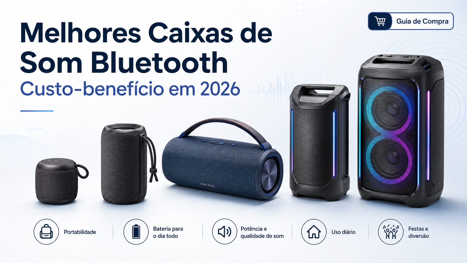 Melhores caixas de som Bluetooth custo-benefício em 2026: 5 opções que valem a pena